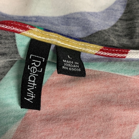 🌹3/25 🌹 Relativity Multicoloured Blouse Size L - Picture 8 of 8